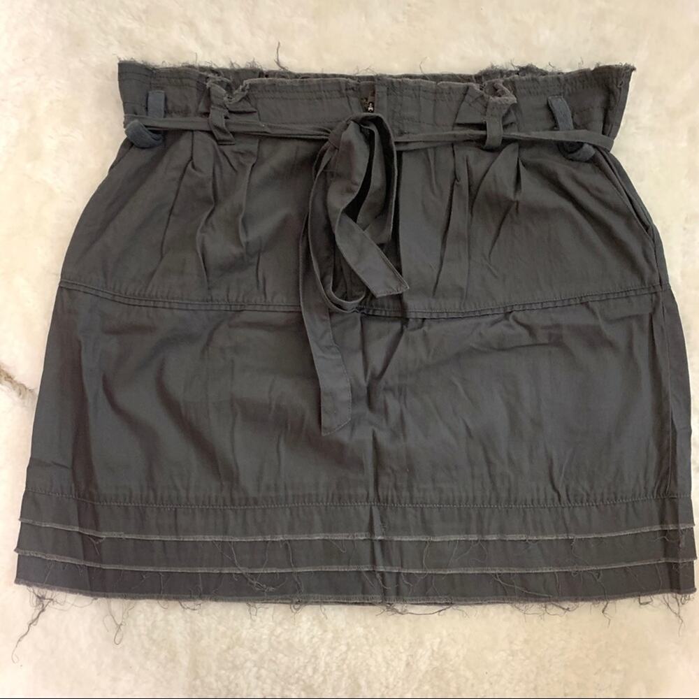 Patrick Robinson for Target Paper Bag Waist Raw Hem Mini Skirt Size 11